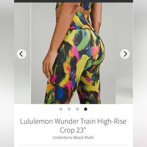 lululemon athletica HR Wunder train Leggings in Black undertone Multi 2 23”